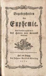 Begebenheiten der Euphemie.  - Baculard d´Arnaud, Francois-Thomas-Marie de