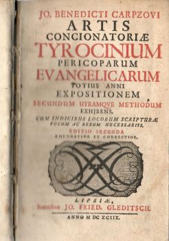 Artis Concionatoriae Tyrocinium Pericoparum Evangelicarum Totius Anni Expositionem Secundum Utramque Methodum Exhibens. Cum Indicibus Locorum Scripturae Vocum Ac Rerum Necessariis.