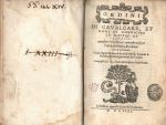 ORDINI DI CAVALCARE, ET MODI DI CONOSCERE LE NATURE DE CAVALLI,  emendare i vitii lovo, et ammaestrargli per l´vso della Guerra, & commodita de gli huomini. Con le figure di diuerse forti de Morsi, secondo le bocche, & maneggiamenti de Caualli. Composti dal Sig. Federico Grisone Napolitano. - Grisone, Federico