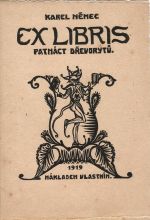 Ex libris 15 dřevorytů. - Němec, Karel
