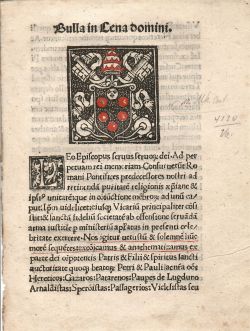 Bulla in coena domini.