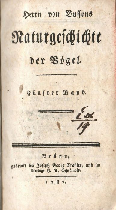 Naturgeschichte der Vögel. V. Theil.