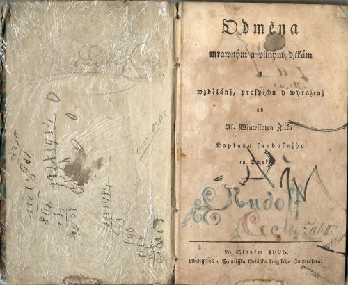 Odměna mrawným a pilným djtkám k wzdělánj, prospěchu y wyraženj od Al. Wěnceslawa Žitka.