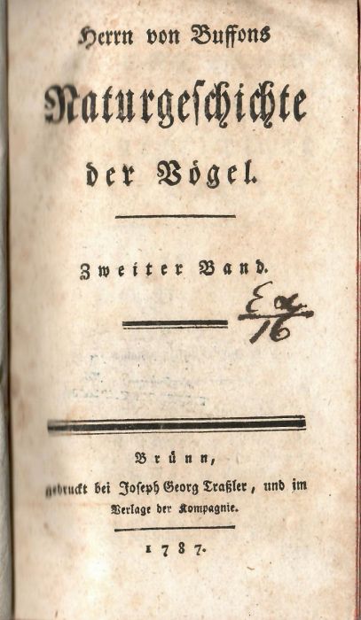 Naturgeschichte der Vögel. II. Theil.