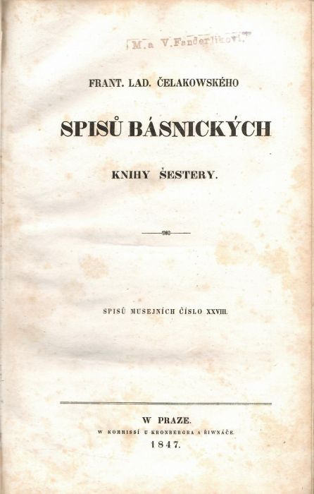 Spisů básnických knihy šestery