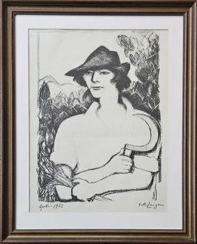 "Mladá žena pracující v kibucu"