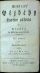 Biblické Přjběhy starého zákona pro mládež ku sskolnjmu wyučowánj. Djl prwnj, Djl druhý. - 
