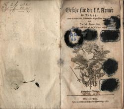 Gesetze für die k. k. Armée in Auszug, nach alphabetischer Ordnung der Gegenstände eingerichtet.