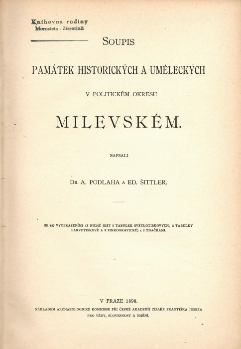Soupis památek historických a uměleckých v politickém okresu milevském. Díl V.