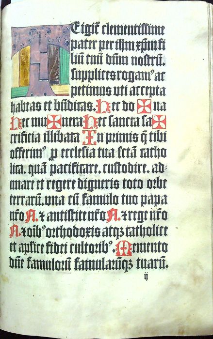 Missale Misnense. - QVanq[uam] Missalia S[ecundu]m Rubricam Misnensiu[m] prioribus temporibus bene sufficienter emendata: ac ad anguem correcta terg[ue] impressa dignoscant[ur]. Atta=men graciosus at reuer[m]edus in Christo pater ac d[omi]n[u]s Dominus Johanes de Salhusen Misnensis diocesis diuina gracia Episcop[us] .......