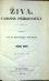 Živa. Časopis přírodnický. Ročník druhý. - Purkyně, Jan Prof. Dr. (redakce)