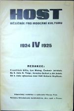 Host. Měsíčník pro moderní kulturu. IV. ročník (kompletní) - 