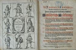 Aussführliche Eröffnung/ I. Was es mit der Cimbrischen und Mitternächtischen Völcker/ als  Sachsen/ Gothen/ Wenden und Fresen ihrem Götzendienst/ Haynen/ Oraculen/ Zaubereyen/ Begräbnissen u. d. gl. von uhralters her vor eine Bewandtniss gehabt/ und was von derselben Antiquitäten noch hin und wieder zu finden sey. II. Eine Erklährung/ was es für eine Beschaffenheit mit dem in Ao 1639. bey Tundern gefundenem seltzahmen Wunder=Horn/ so höher als Gold geschätzet wird/ gehabt haben möge. III. Was die Cimbrischen und Mitternächtischen Völcker vor Gräber und Töpffe/ worinnen sie die Asche/ der verbrandten Cörper verwahret gehabt/ und ihre gebrauchte seltzahme Grab=Schrifften, IV. Endlich auch/ wie diese Völcker aus dem Heydenthumb mit grosser Mühe zum wahren Christlichen Glauben gebracht und bekehret worden. Worinnen auch die uhralten Grönlands/ und deren Einwohner ehemahliger Zustand und Bekehrung/ angeführet und beschreiben wird/ welches Land sonst anitzo nicht mehr zufinden ist. Dessgleic