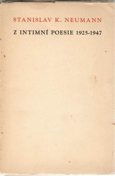Z intimní poesie 1925-1947.