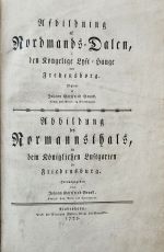 Afbilddning af Nordmands=Dalen, i den Kogelige Lyst=Hauge ved Fredensborg. Abbildung des Normannsthals, in dem Königlichen Lustgarten zu Friedensburg. - Grund, Johann Gottfried