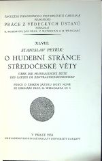 O hudební stránce středočeské věty. Über die musikalische Seite des Satzes im zentraltschechischen. - Petřík, Stanislav