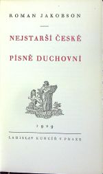 Nejstarší české písně duchovní. - Jakobson, Roman