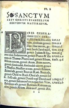 SANCTVM IESV CHRISTI EVANGELIVM. Secundum Matthaeum. Secundum Marcum. Secundum Lucam. Secundum Ioannem. ACTA APOSTOLORVM. Hieronymo interprete.
