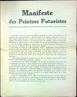 Manifeste des Peintres Futuristes.