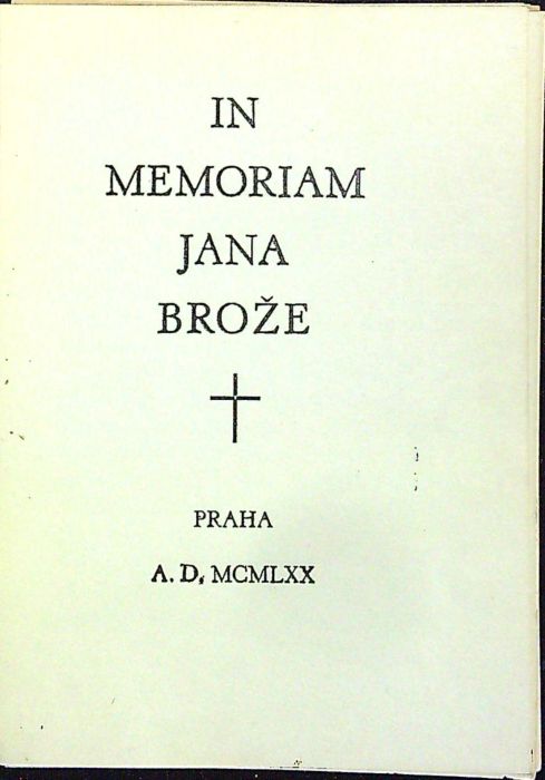 In memoriam Jana Brože.