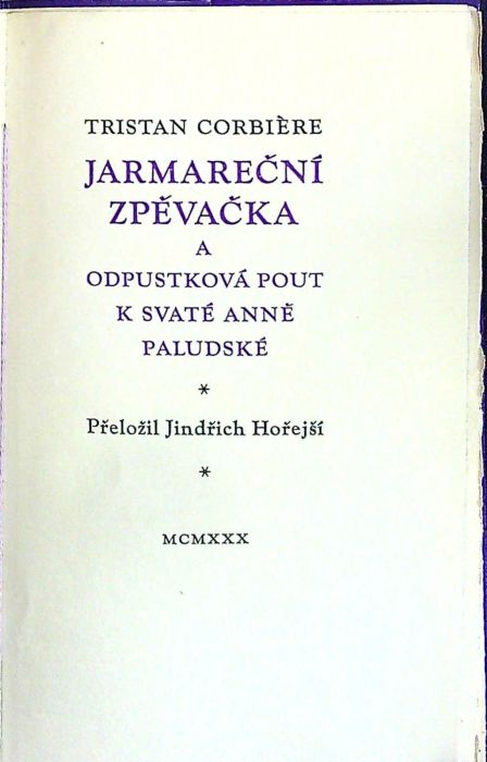 Jarmareční zpěvačka a odpustková pout k Svaté Anně Paludské.
