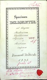 Specimen DILIGENTIAE ad linguas Haebraicam Chaldaicam Syricam et Arabicam impensae ab Emanuele Hrdličzka. - Hrdlička, Emanuel