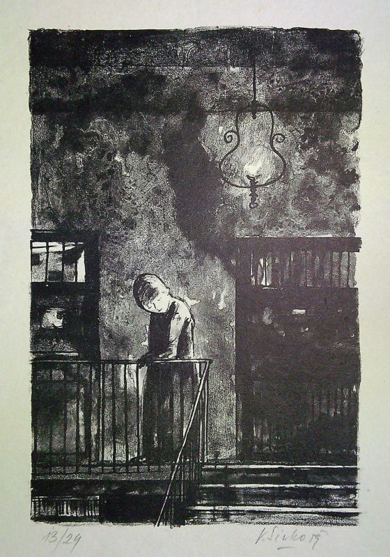 Dětská postava v mezipatře