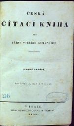 Česká čítací kniha pro třídy vyššího gymnasium. - 