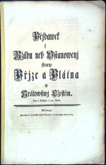 Přjdawek k Ržádu neb Vstanowenj strany Přjze a Plátna w Králowstwj Cžeském. Dne 1. Března 1753. Roku. - Marie Teresie,  císařovna, česká a uherská královna