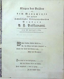 Konvolut 8 drobných zednářských tisků k úmrtí členů lóží.