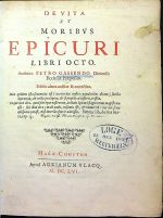 DE VITA ET MORIBVS EPICURI LIBRI OCTO. - Gassendi, Pierre