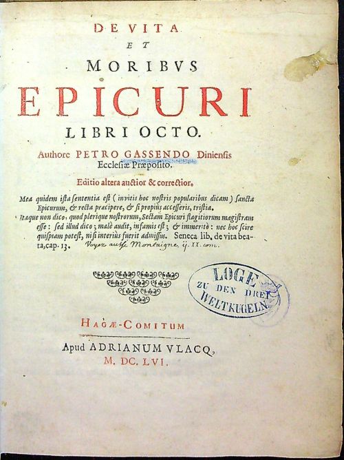 DE VITA ET MORIBVS EPICURI LIBRI OCTO.
