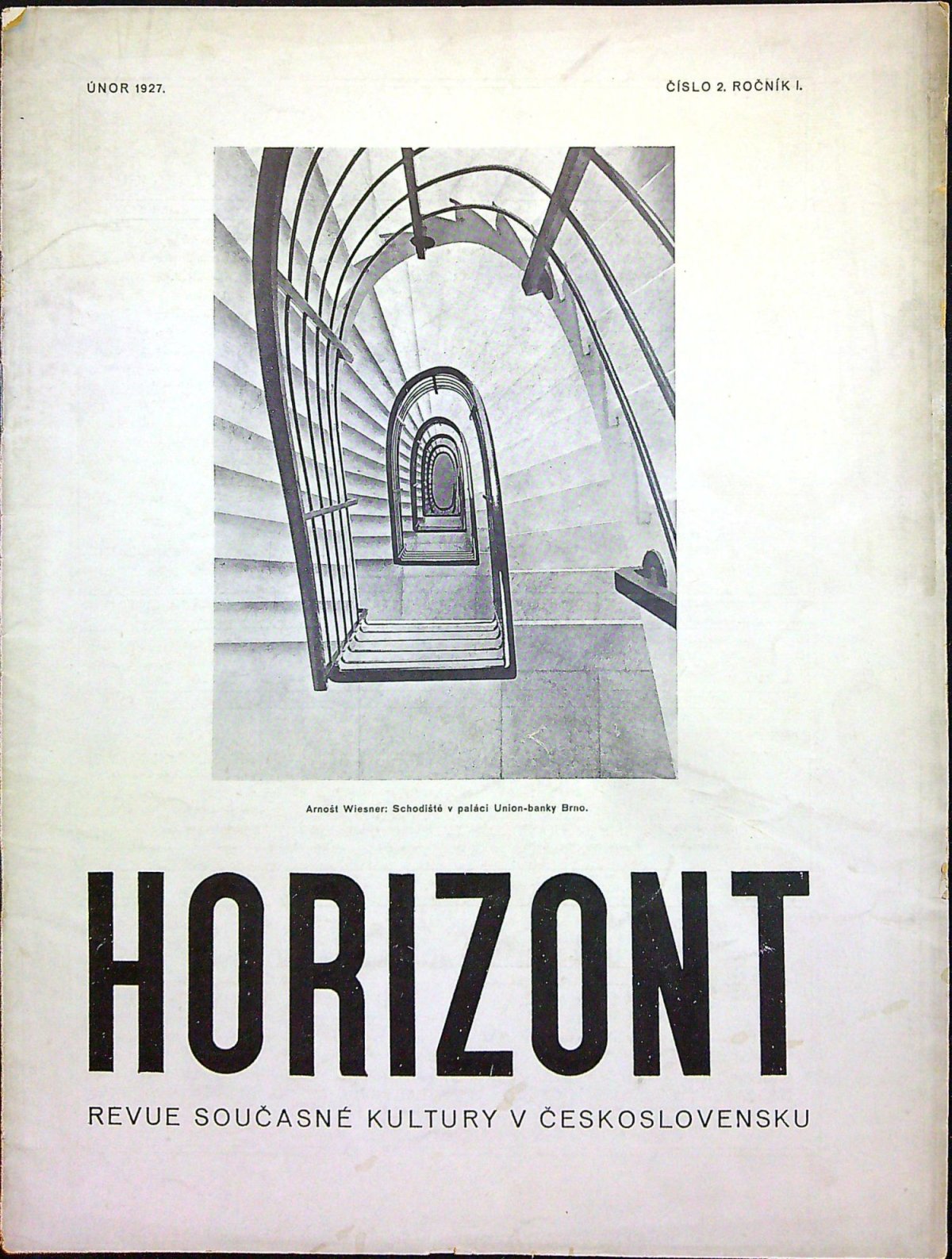 Horizont. Revue současné kultury v Československu. Číslo 2. Ročník I.