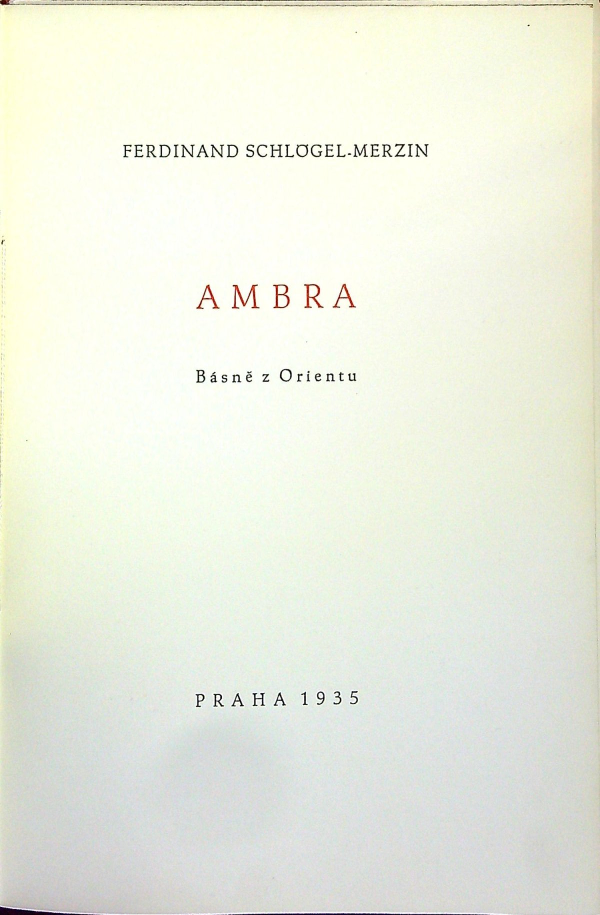 Ambra. Básně z Orientu.