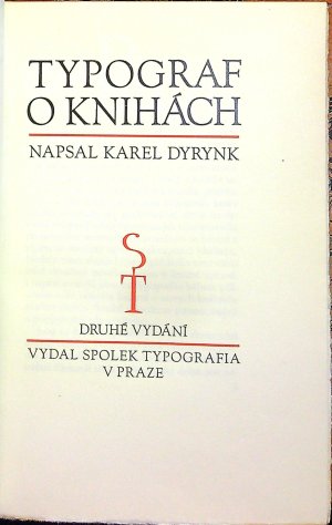 Typograf o knihách.